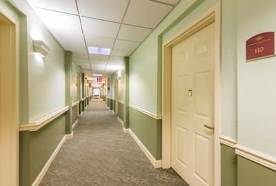 Hallway in a senior living facility