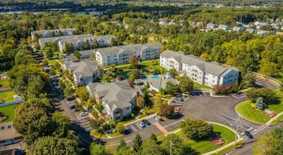 Aerial view of Heathergate at Oxford Valley's campus