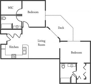 Architectural floor plan of a private residence