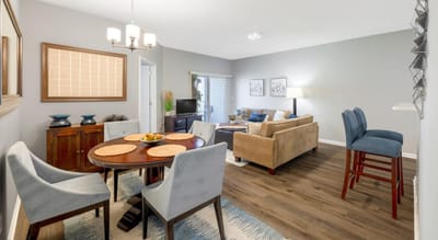Interior living space with furniture and decor