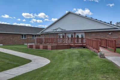 Exterior view of the facility with accessible pathways
