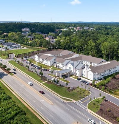 Aerial view of Claiborne at West Lake facility