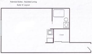 Floor plan layout for Fairview Suites