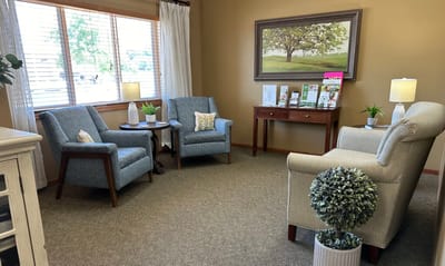 Cozy common area with seating and decor