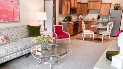 Cozy interior of a retirement community apartment