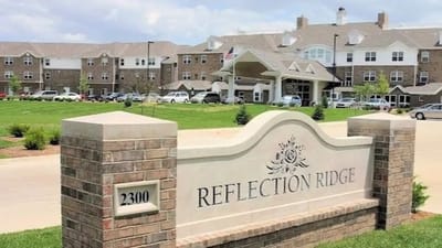 Exterior view of the Reflection Ridge Retirement Community building