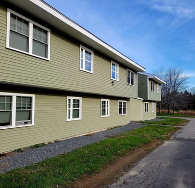 Exterior view of a senior living building
