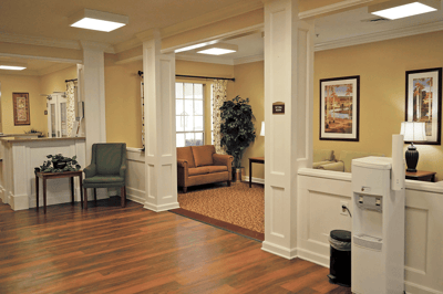 Interior common area with seating and decor