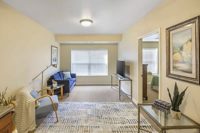 Bright interior view of a resident living space
