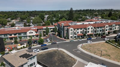 Aerial view of Oakmont of East Sacramento and surroundings