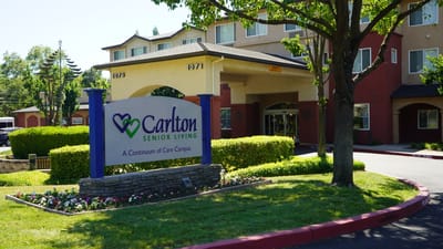 Signage of Carlton Senior Living facility