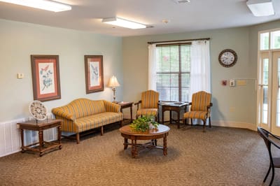 Cozy common area with seating and decor