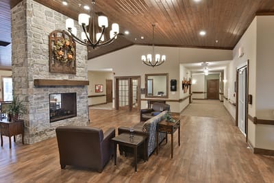 Bright and inviting common area with comfortable seating