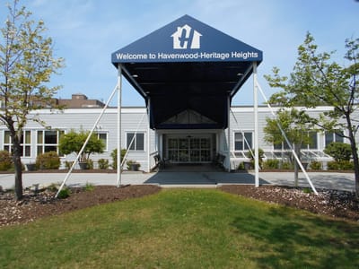 Entrance of Havenwood facility with clear signage