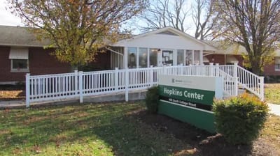 Exterior view of the Hopkins Center facility entrance