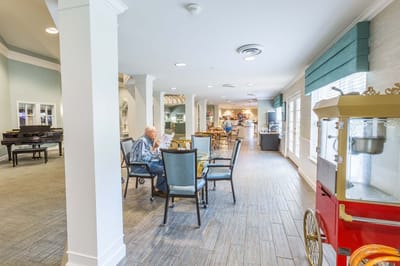 Residents enjoying time in a common area