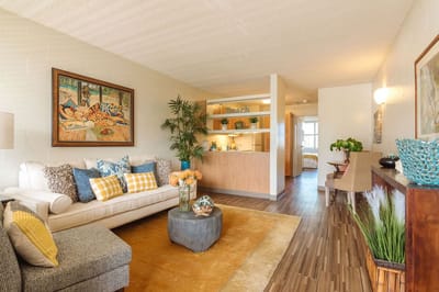Bright and cozy interior of a living area