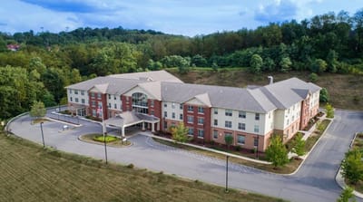 Aerial view of Paramount Senior Living at Peters Township