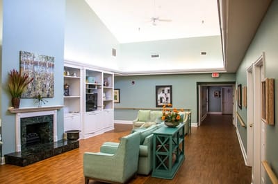 Bright and inviting common area with comfortable seating