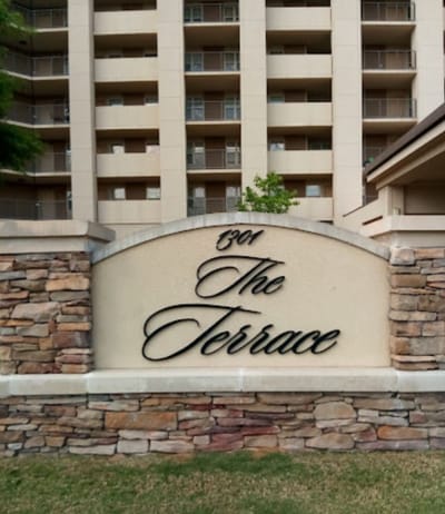 Entrance sign for The Terrace facility