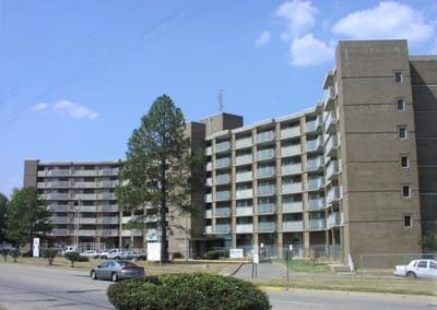 Exterior view of Richardson Terrace Housing facility