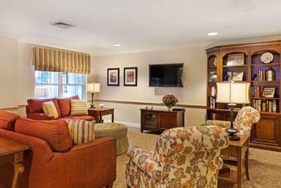 Cozy common area with seating and decor