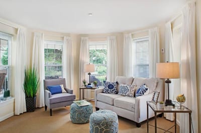 Bright and inviting common area with comfortable seating