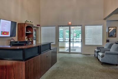 Interior view of a welcoming lobby space