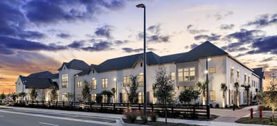 Exterior view of The Blake at Chenal Valley during sunset