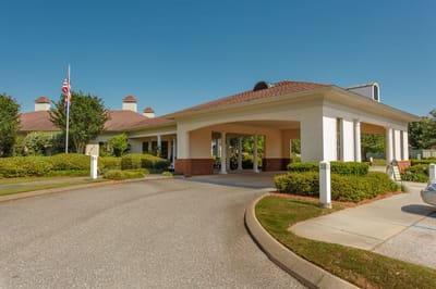 Exterior view of The Brennity at Daphne with entrance