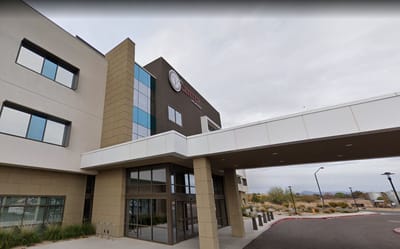 Exterior view of the facility entrance