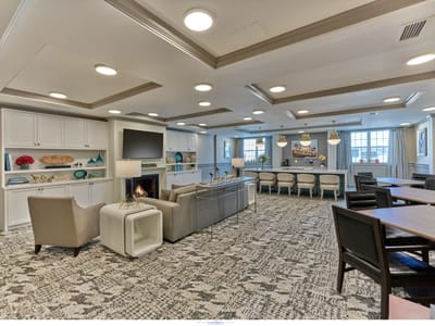Bright and spacious common area with comfortable seating