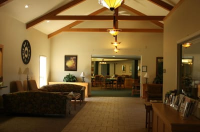 Interior view of a common area with furniture