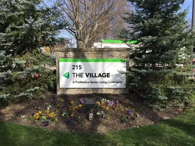 Signage for The Village at Westerville outside the facility