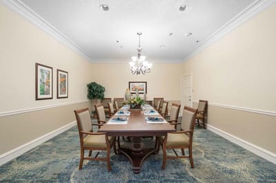 Elegant dining room set for a meal