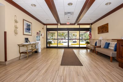 Interior view of a welcoming lobby area