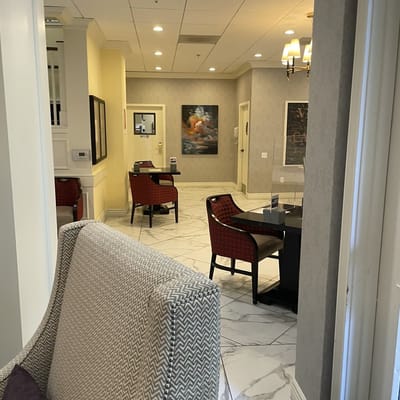 Interior view of a common area in a senior facility