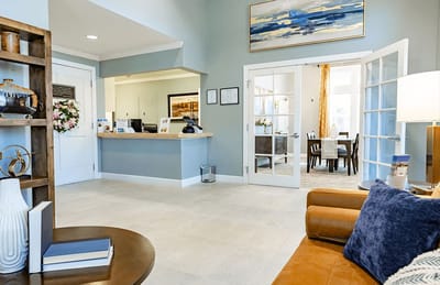 Interior view of a welcoming reception area