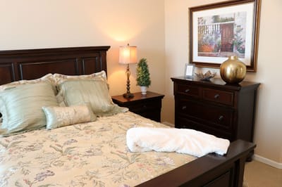 Cozy bedroom setup with decorative elements