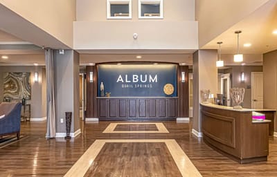 Interior lobby of Album Quail Springs facility