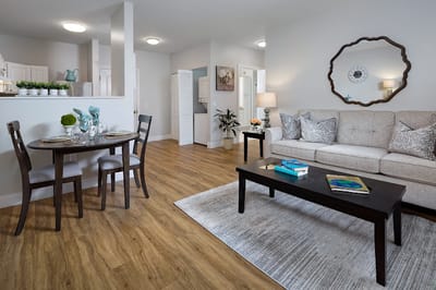 Bright and inviting interior of a residence area