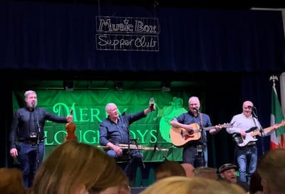 Musicians performing during a community event.