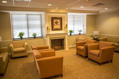 Comfortable seating area in a common room