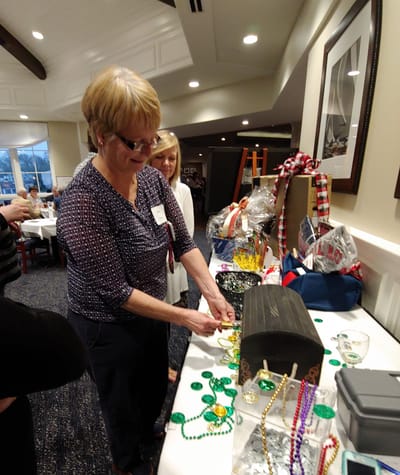 Residents participating in a lively event with decorations.