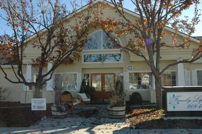 Front entrance of Family Life Memory Care facility