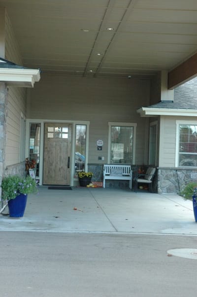 Entrance area of The Cottages at Lochsa Falls