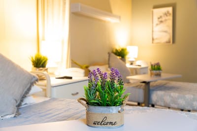 Comfortable resident room with welcoming decor