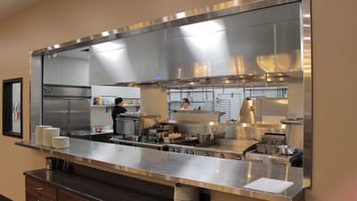 Staff working in a modern kitchen