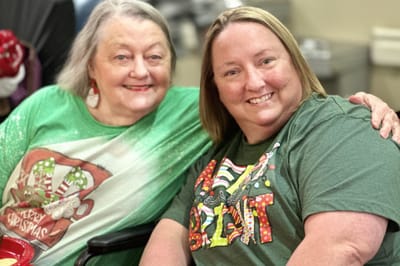 Residents celebrating Christmas with festive attire