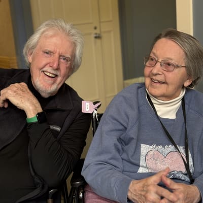 Residents enjoying a moment together in the common area